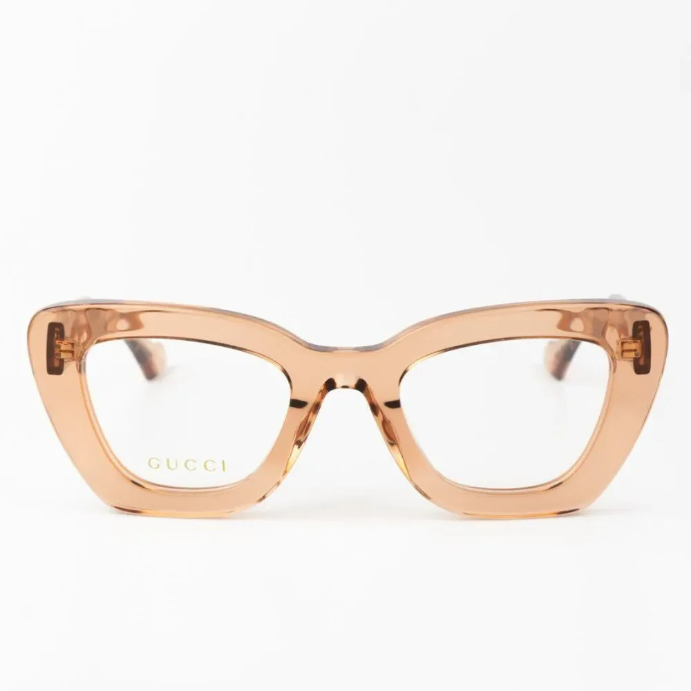 NEW Gucci GG1555O 004 Brown Women Cat Eye Eyeglasses GG 1555O